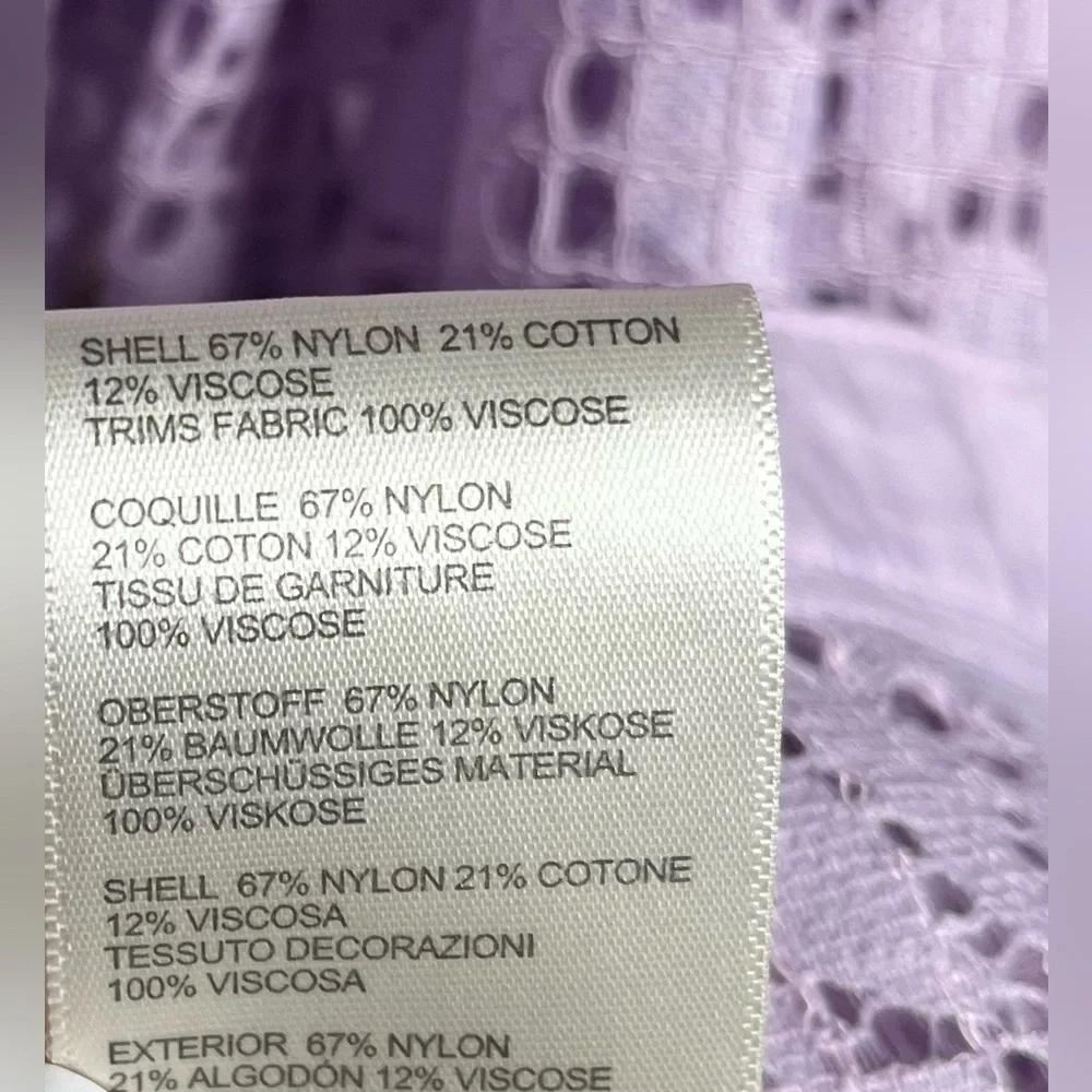 FREE PEOPLE in your dreams lace button down lavender XL oversized lace bohemian